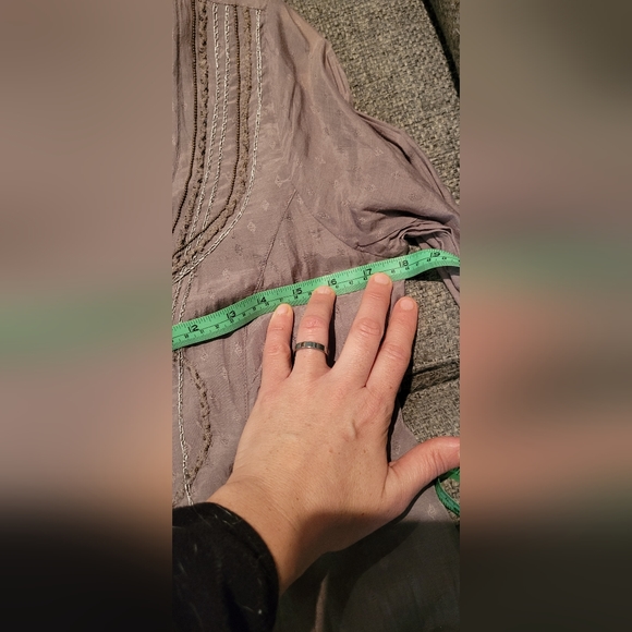 Cream Boho long sleeve embroidered dress - Picture 3 of 8